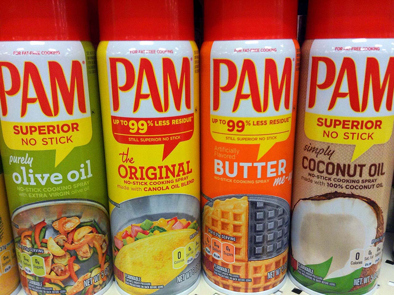 pam cooking spray cans in store